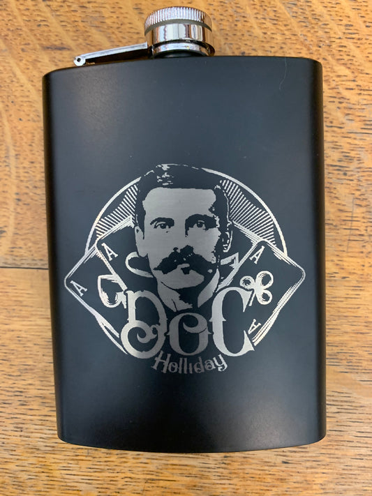 Doc Holliday Flask with Cards